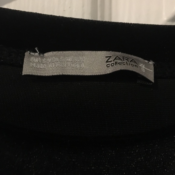 ZARA Black Velvet Dress - Picture 3 of 4